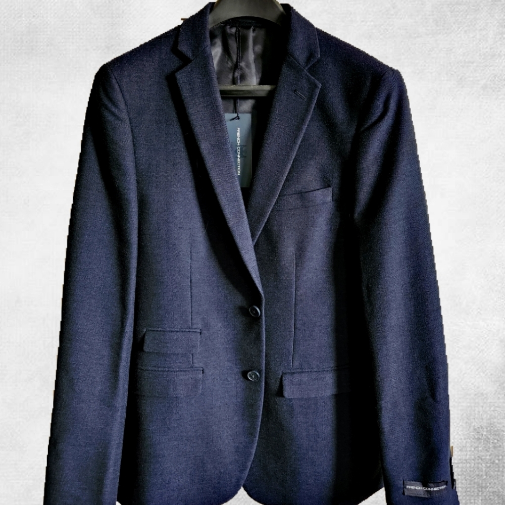 French Connection Blue Blazer 38R Slimfit (NWT)
